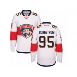 Florida Panthers #95 Henrik Borgstrom Premier White Away NHL New Jersey