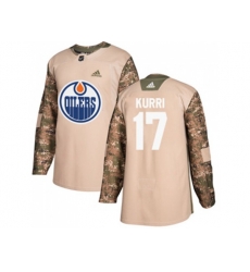 Edmonton Oilers #17 Jari Kurri Camo Authentic Veterans Day Stitched NHL Jersey