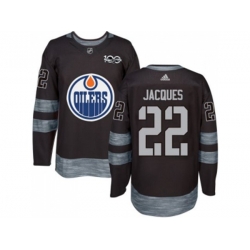 Edmonton Oilers #22 Jean-Francois Jacques Black 1917-2017 100th Anniversary Stitched NHL Jersey Edmonton Oilers #22 Jean-Francois Jacques Black 1917-2017 100th Anniversary Stitched NHL Jersey