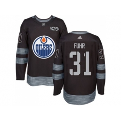 Edmonton Oilers #31 Grant Fuhr Black 1917-2017 100th Anniversary Stitched NHL Jersey Edmonton Oilers #31 Grant Fuhr Black 1917-2017 100th Anniversary Stitched NHL Jersey