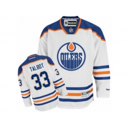 Edmonton Oilers #33 Cam Talbot Authentic White Away NHL Jersey Edmonton Oilers #33 Cam Talbot Authentic White Away NHL Jersey