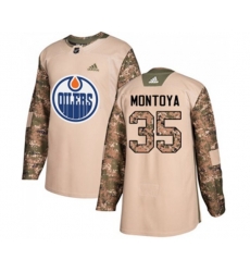 Edmonton Oilers #35 Al Montoya Authentic Camo Veterans Day Practice NHL Jersey
