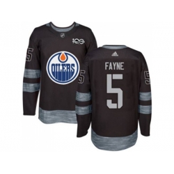 Edmonton Oilers #5 Mark Fayne Black 1917-2017 100th Anniversary Stitched NHL Jersey Edmonton Oilers #5 Mark Fayne Black 1917-2017 100th Anniversary Stitched NHL Jersey