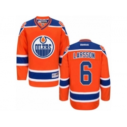 Edmonton Oilers #6 Adam Larsson Authentic Orange Third NHL Jersey Edmonton Oilers #6 Adam Larsson Authentic Orange Third NHL Jersey