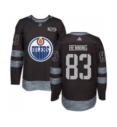 Edmonton Oilers #83 Matt Benning Authentic Black 1917-2017 100th Anniversary NHL Jersey