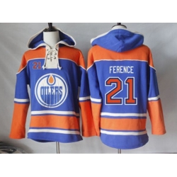 Edmonton Oilers #21 Andrew Ference Orange Sawyer Hooded Sweatshirt Stitched NHL Jersey