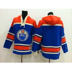 Edmonton Oilers Blank Blue Pullover Hooded