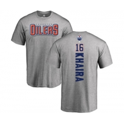 Edmonton Oilers #16 Jujhar Khaira Ash Backer T-Shirt