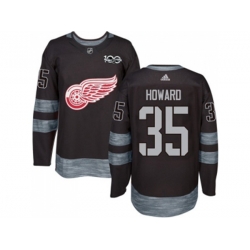 Detroit Red Wings #35 Jimmy Howard Black 1917-2017 100th Anniversary Stitched NHL Jersey