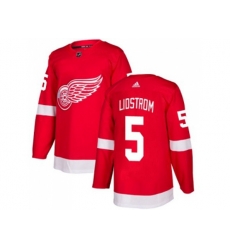 Detroit Red Wings #5 Nicklas Lidstrom Red Home Authentic Stitched NHL Jersey