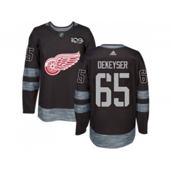 Detroit Red Wings #65 Danny DeKeyser Black 1917-2017 100th Anniversary Stitched NHL Jersey