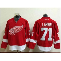Detroit Red Wings #71 Dylan Larkin Red Stitched NHL Jersey