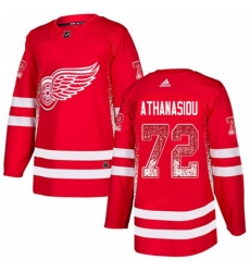 Detroit Red Wings #72 Andreas Athanasiou Authentic Red Drift Fashion NHL Jersey