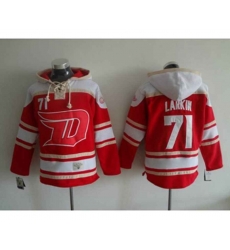 Detroit Red Wings #71 Dylan Larkin Red-Cream Pullover Hooded