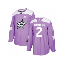 Dallas Stars #2 Dan Hamhuis Purple Authentic Fights Cancer Stitched NHL Jersey