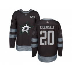 Dallas Stars #20 Dino Ciccarelli Black 1917-2017 100th Anniversary Stitched NHL Jersey
