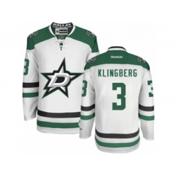 Dallas Stars #3 John Klingberg Authentic White Away NHL Jersey