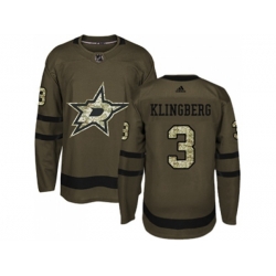 Dallas Stars #3 John Klingberg Green Salute to Service Stitched NHL Jersey