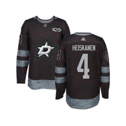 Dallas Stars #4 Miro Heiskanen Black 1917-2017 100th Anniversary Stitched NHL Jersey