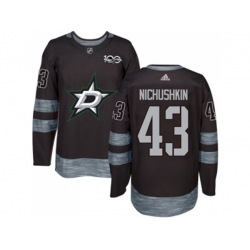 Dallas Stars #43 Valeri Nichushkin Black 1917-2017 100th Anniversary Stitched NHL Jersey