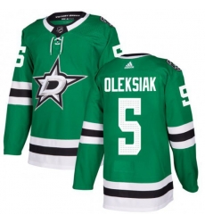 Dallas Stars #5 Jamie Oleksiak Premier Green Home NHL Jersey