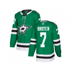 Dallas Stars #7 Neal Broten Green Home Authentic Stitched NHL Jersey