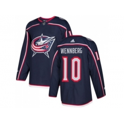 Columbus Blue Jackets #10 Alexander Wennberg Navy Blue Home Authentic Stitched NHL Jersey