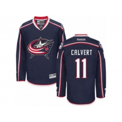 Columbus Blue Jackets #11 Matt Calvert Authentic Navy Blue Home NHL Jersey