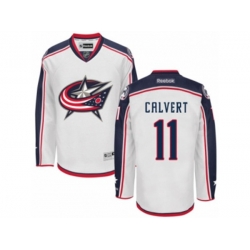 Columbus Blue Jackets #11 Matt Calvert Authentic White Away NHL Jersey