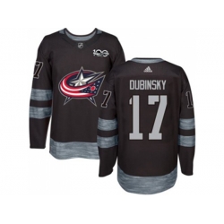 Columbus Blue Jackets #17 Brandon Dubinsky Black 1917-2017 100th Anniversary Stitched NHL Jersey