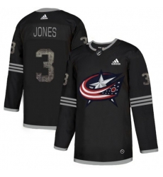 Columbus Blue Jackets #3 Seth Jones Black Authentic Classic Stitched NHL Jersey