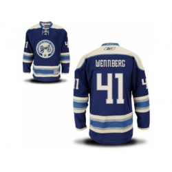Columbus Blue Jackets #41 Alexander Wennberg Navy Blue Alternate Stitched NHL Jersey