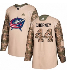 Columbus Blue Jackets #44 Taylor Chorney Authentic Camo Veterans Day Practice NHL Jersey