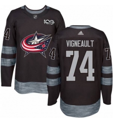 Columbus Blue Jackets #74 Sam Vigneault Premier Black 1917-2017 100th Anniversary NHL Jersey