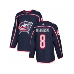 Columbus Blue Jackets #8 Zach Werenski Navy Blue Home Authentic Stitched NHL Jersey