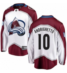 Colorado Avalanche #10 Sven Andrighetto Fanatics Branded White Away Breakaway NHL Jersey