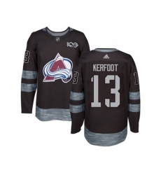 Colorado Avalanche #13 Alexander Kerfoot Black 1917-2017 100th Anniversary Stitched NHL Jersey
