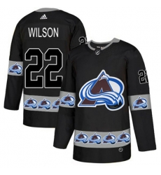 Colorado Avalanche #22 Colin Wilson Authentic Black Team Logo Fashion NHL Jersey