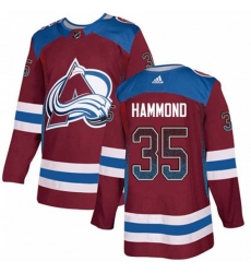 Colorado Avalanche #35 Andrew Hammond Authentic Burgundy Drift Fashion NHL Jersey