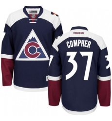Colorado Avalanche #37 J.T. Compher Premier Blue Third NHL Jersey