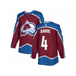 Colorado Avalanche #4 Tyson Barrie Burgundy Home Authentic Stitched NHL Jersey
