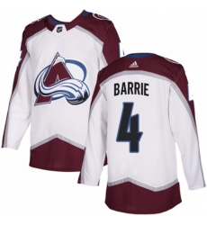 Colorado Avalanche #4 Tyson Barrie White Road Authentic Stitched NHL Jersey
