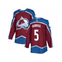 Colorado Avalanche #5 Rob Ramage Burgundy Home Authentic Stitched NHL Jersey