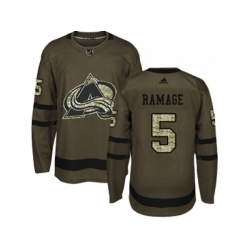 Colorado Avalanche #5 Rob Ramage Green Salute to Service Stitched NHL Jersey