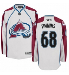 Colorado Avalanche #68 Conor Timmins Authentic White Away NHL Jersey