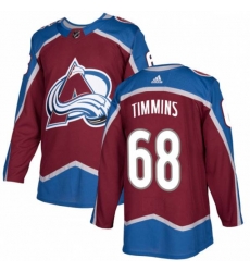 Colorado Avalanche #68 Conor Timmins Premier Burgundy Red Home NHL Jersey