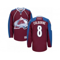 Colorado Avalanche #8 Joe Colborne Authentic Burgundy Red Home NHL Jersey