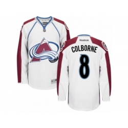 Colorado Avalanche #8 Joe Colborne Authentic White Away NHL Jersey