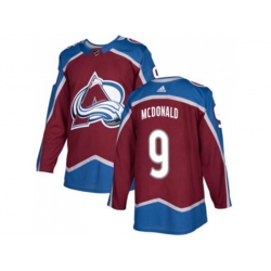 Colorado Avalanche #9 Lanny McDonald Burgundy Home Authentic Stitched NHL Jersey