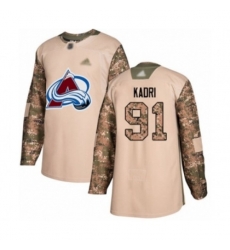 Colorado Avalanche #91 Nazem Kadri Authentic Camo Veterans Day Practice Hockey Jersey